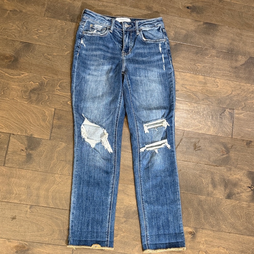 Classic Blue Distressed Skinny Jeans